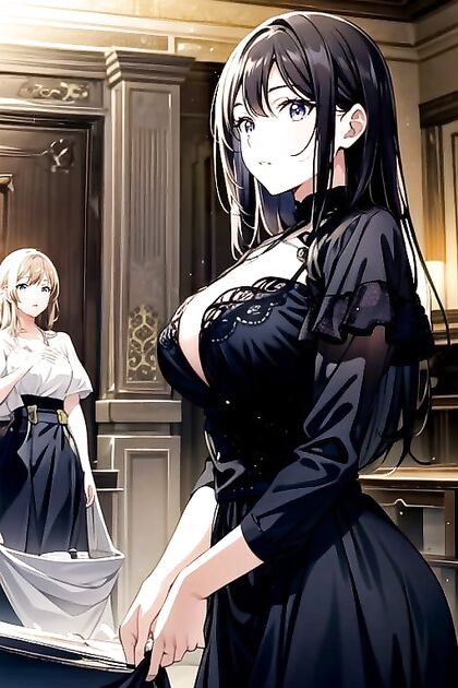 Farmer's Daughter in Blue Dress and White Boots Tempts You in Steamy Hentai Images