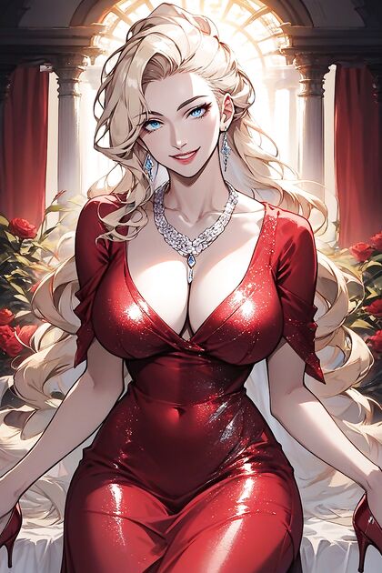 Blonde Bombshell Enjoying Ecstatic Moments in Busty Hentai Bliss