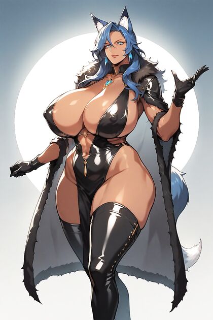 Perky Nipples Peek Through Clothes in Detailed Muzzle and Fur Cape Hentai Image