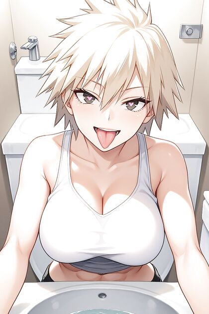 Pet Play Seduction – Sleeveless T-Shirt and Ripped Abs in Hentai Picture