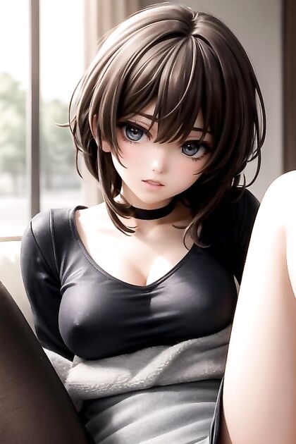 Full Body 3D Chick in Music Band T-Shirt Gets Wild in Hentai AI Picture