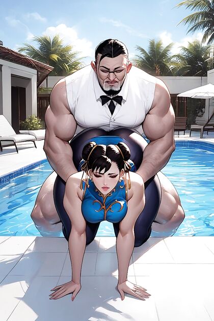 Sexy Mature Woman Dominates Ugly Older Man in Steamy Hentai Image