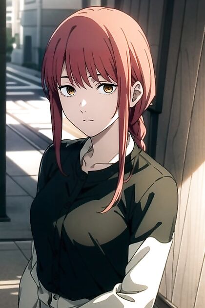 Makima from Chainsaw Man Enjoying  Shorts in Hentai AI Picture