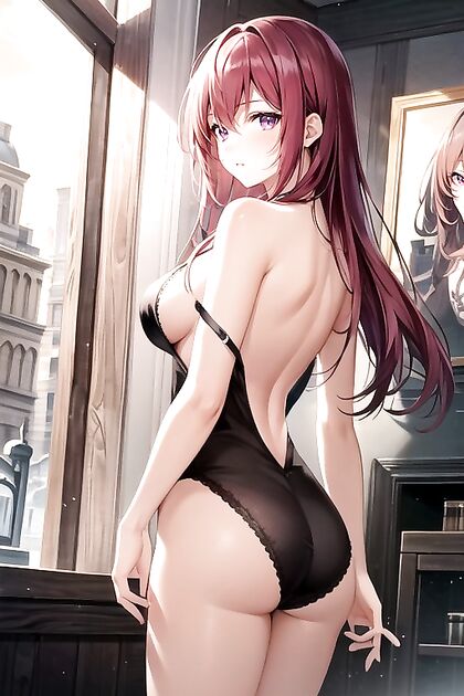 Rear View Noir with Seductive Sideboob in HentaiErotic Adventure