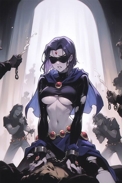 Raven from Titans Gets Wild with Clothes-Tearing hentai Pleasure