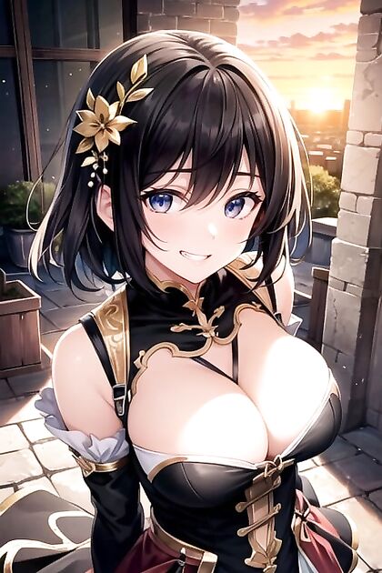 Sunset hentai featuring medium ass and bust shots for ultimate pleasure