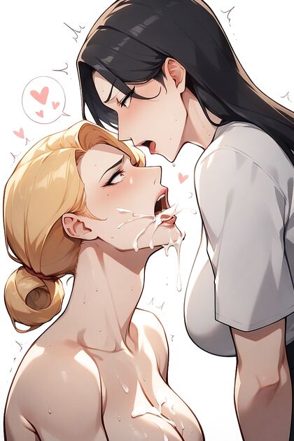 Golden-Haired Beauty Gets Oiled Up for Reciprocal Blowjob Hentai Picture