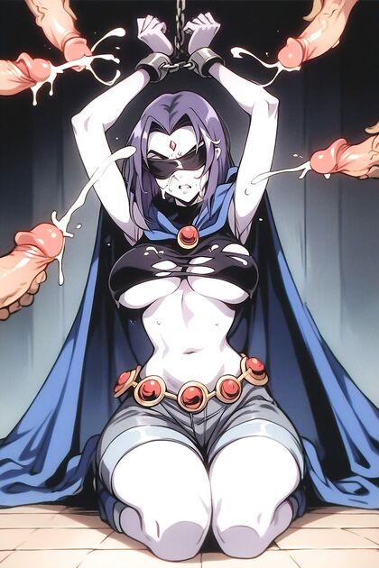 Raven from Titans Gets Sweaty and Reveals Underboob inSTEAMy Hentai Images