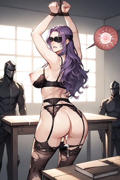 Blindfolded With Smudged Makeup and Ripped Clothes in  Hentai Picture
