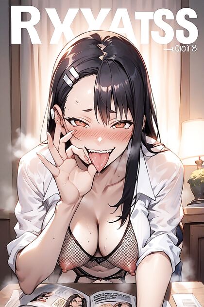 Leaning Forward in Fishnets and a Garter Belt for Steamy Hentai Pleasure