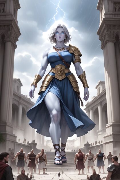 Fit Roman Beauty in Tight Skirts Captures Your Attention with Macro Detailing