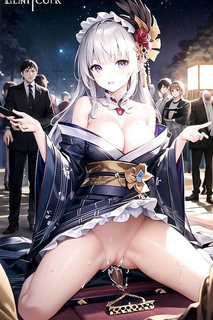 Emilia Wears Kimono for  Group Sex hentai Adventures