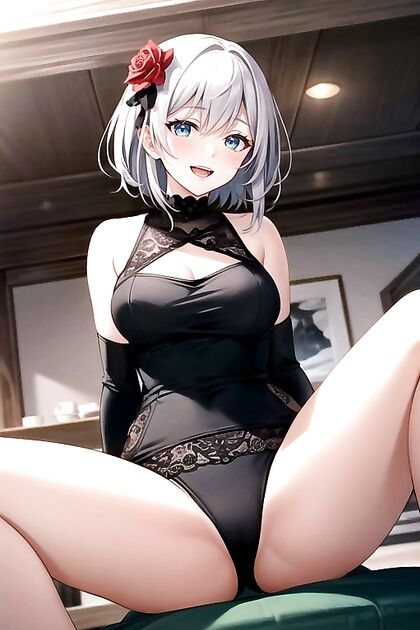 Blue-Eyed Beauty Shows Off Her Loungewear in Steamy HentaiPicture