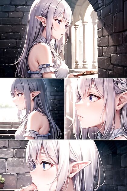 Peeping Goblin Fucks Emilia Doggy Style in Steamy Side View Hentai Picture