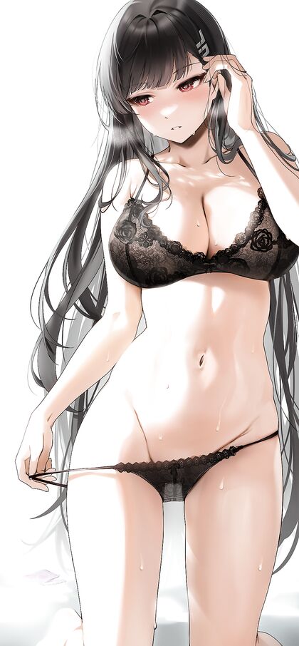 Holy shit!, Rio is fucking hotter than hell wearing her kinky-ass Black Lace Panties! Get ready for some serious HENTAI action!