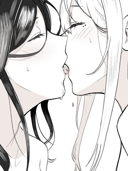 Hella Drooling Hentai XXX Pic of Wet-Lipped Makeout Session Gone Wild