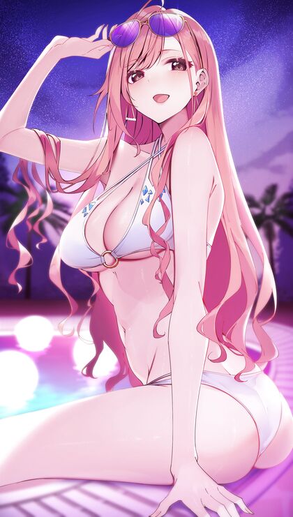 Nasty AF Arisa Nagi Bitches Sittin’ by da Pool in dat Henta-Ass Evening Pic