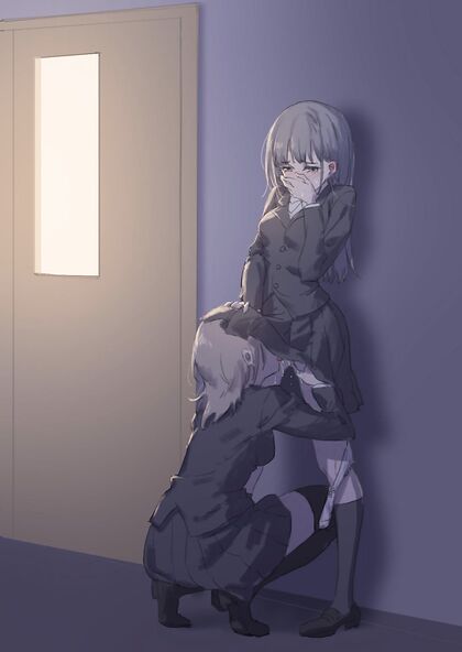 Pounding my pud at work - Hiking up skirt for some hot hentaixXx action!