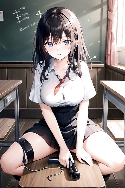 Medium Breasts and Curvy Ass in Braids for Steamy Hentai Picture