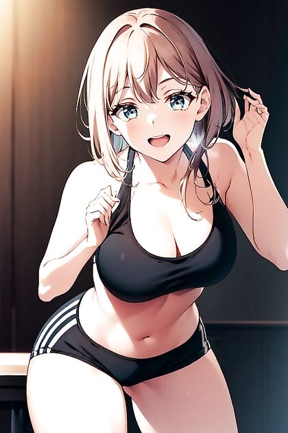 Sporty Short-clad Twentysomething in Detailed Hentai Picture