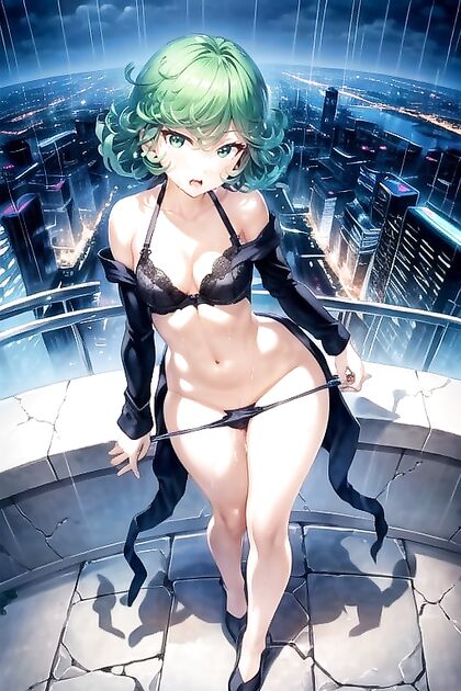 Tatsumaki from One Punch Man Gets Smacked in Wild Standing Hentai Images