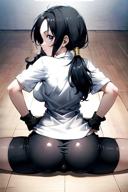Videl from Dragon Ball Z Shows Off Her Tight Rear in Seductive Split Pose