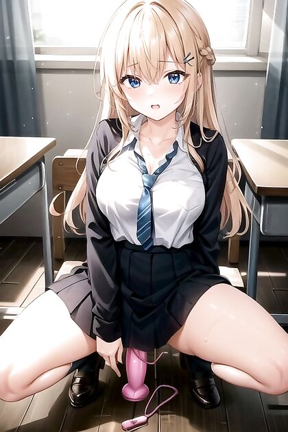 Blonde Gets Wild with Dildo in Steamy Hentai Picture