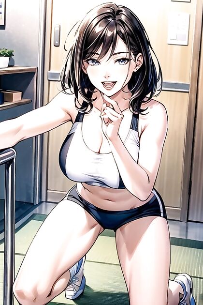Mature Woman in Her 30s Enjoying  Comic Hentai Picture