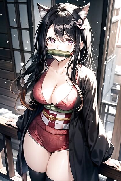 Snowy Night Seduction – Arms Crossed and Stockings On in Hentai Bliss