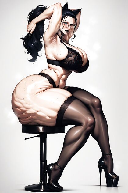 Curvy Goddess with Thick Thighs and Big Boobs in Seductive Hentai Picture