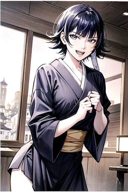 Cute Sui Feng from Bleach in Comic Style Hentai Pleasure
