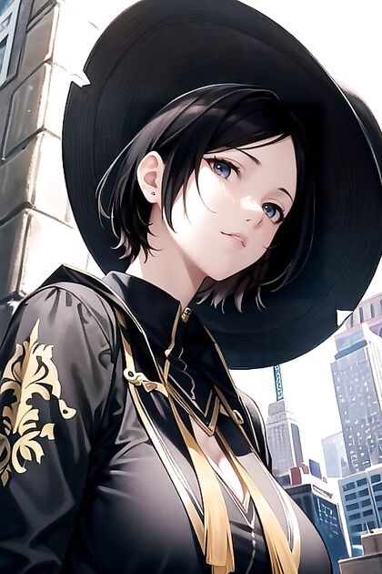 African Beauty with Ultra-Short Hair Enjoys  Hentai Pleasure