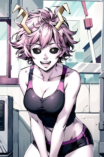 Cute Comic Girl 18+ Seduces in Sport Bra for steamy Hentai Picture