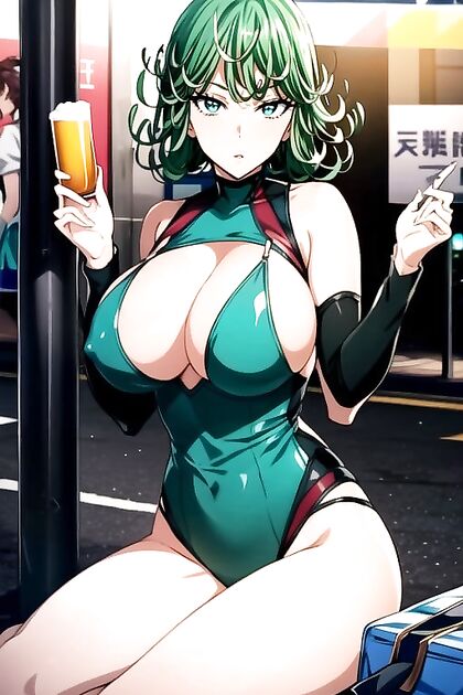 Bare-Breasted Encounter at the Bus Stop in Steaming Hentai Picture