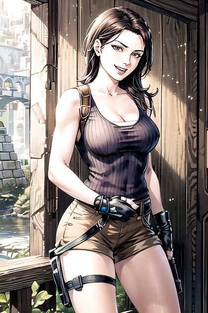 Cute 30+ Woman in Comic Style Hentai for Steamy AI Porn Picture