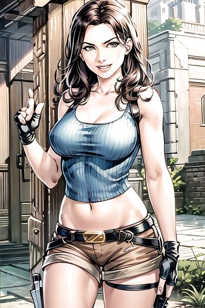 Lara Croft from Tomb Raider Reveals Her Navel in Steamy 30+ Hentai Picture