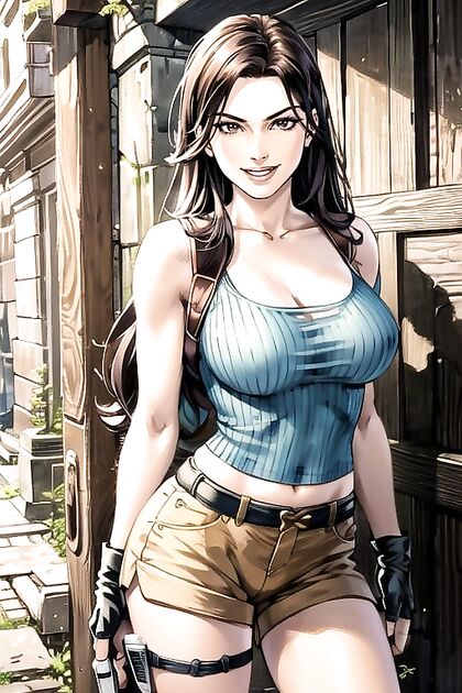 Cute 30+ Woman Enjoying Pleasure in a Comic Style Hentai Image