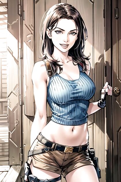 Lara Croft from Tomb Raider Reveals Her Navel in Adorable Hentai Images