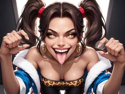 Pigtailed Beauty with Perfect Breasts and Narrow Shoulders in Hentai Ecstasy