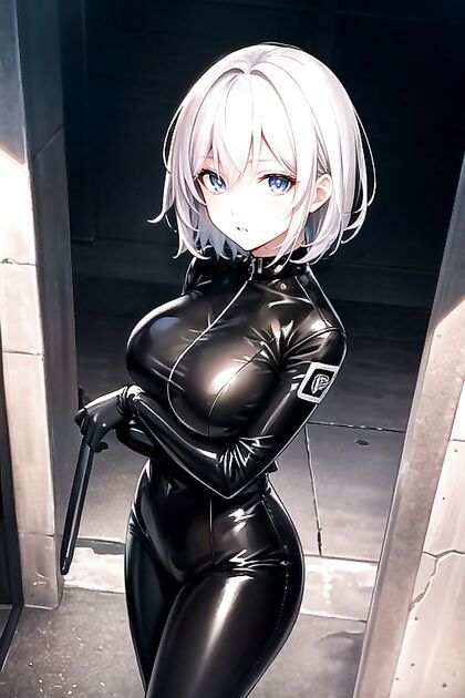 Short-Haired Beauty in Latex Takes NYC by Storm in Steamy Hentai Picture