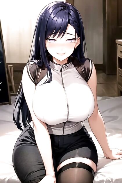 Hinata Hyuuga Smiles and Blushes in Mischievous Naruto Hentai Fun