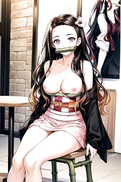 Full-Body Cafe Picture in Vibrant Manga-Colored Hentai