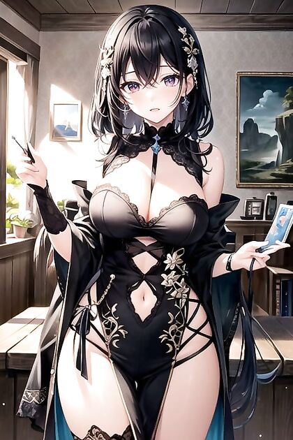 SlimeGirl 18+ in Office Shirt Gets Impregnated in CumBucket Hentai Image