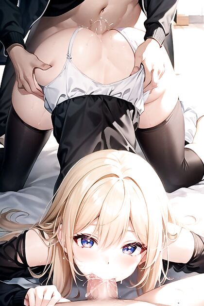 Blonde Beauty with Long Locks Takes Control in POV Hentai Picture
