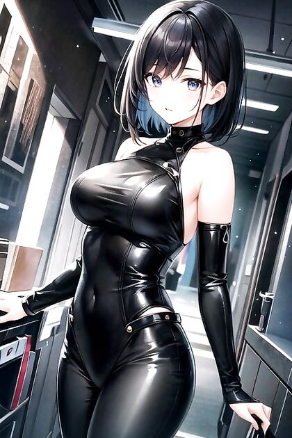 Front View Bust Shot of Seductive Anime Chick in Hentai Picture