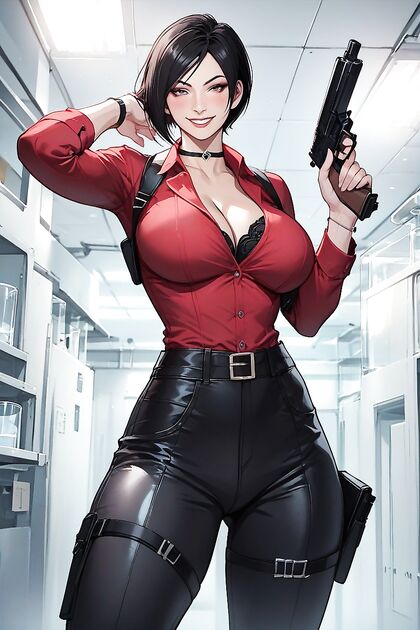 Model Stares Seductively at You in Front View Hentai AI Picture