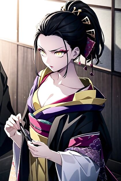 Daki from Demon Slayer Stars in Seductive Hentai AI Picture