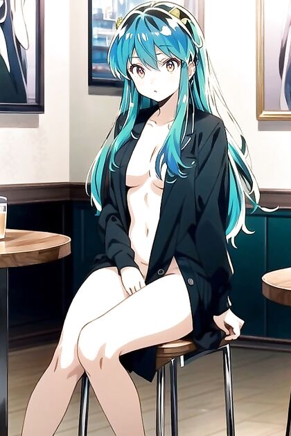 Lum from Urusei Yatsura Naked in Full Body Hentai Picture