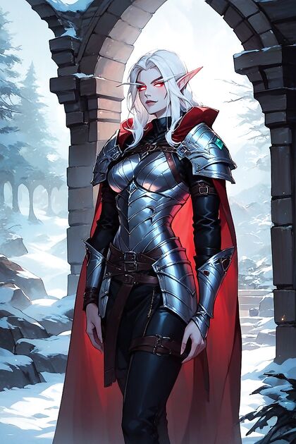 White-Haired Fantasy Girl 18+ Wrapped in Cloak for Seductive Hentai Pleasure