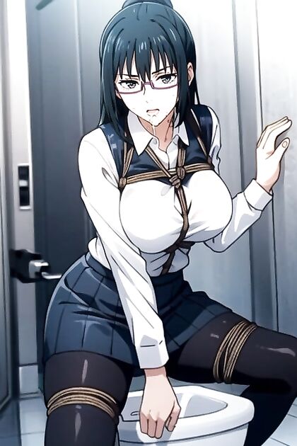 Horny Office Lady with Pink Lipstick Teases in Tight Pants Hentai AIPorn